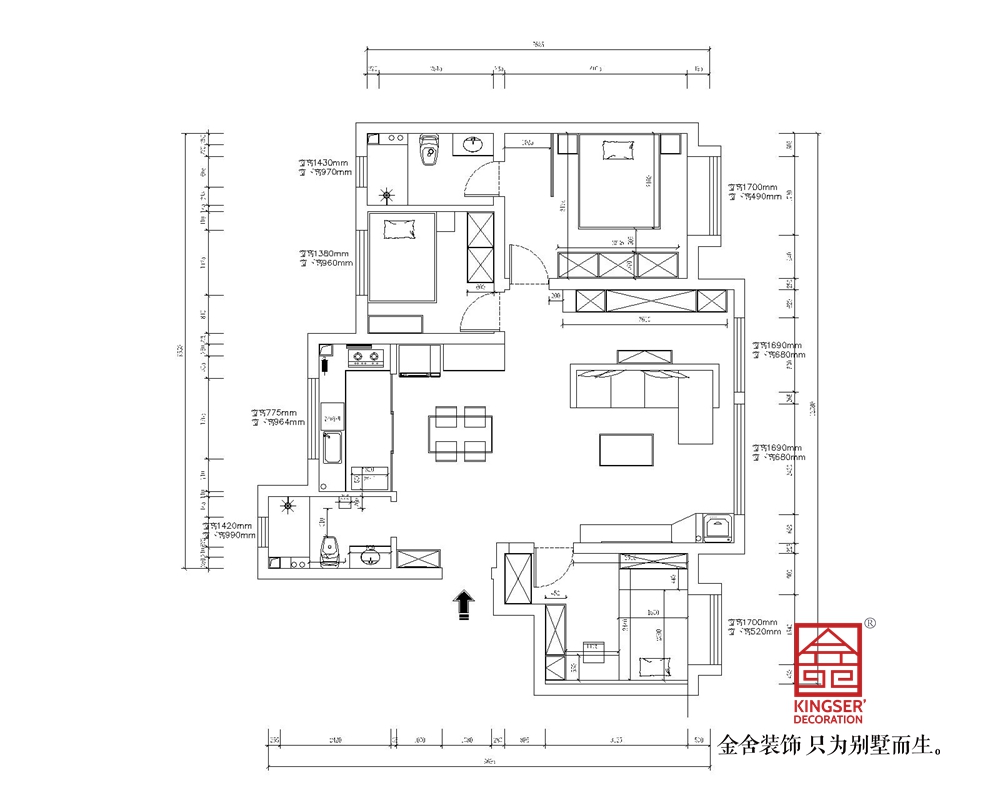 天保意境雅居130平米戶型解析